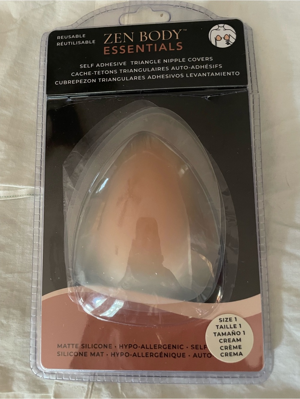 Essentials Cream Triangle Reusable Nipple Covers